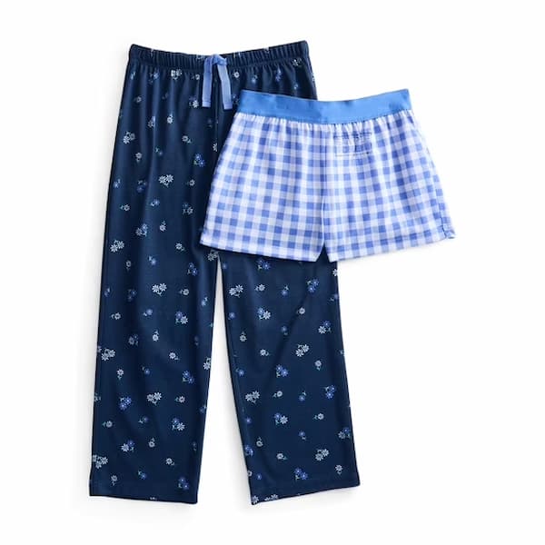 Wonder Nation Girls Pajama Pants and Shorts, 2-Pack deal