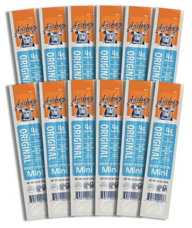 Archer Jerky Mini Beef Jerky Sticks, 12 count only $8.24 shipped!