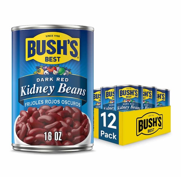 BUSH'S BEST 16 oz Canned Dark Red Kidney Beans