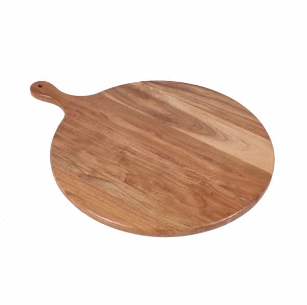 Better Homes & Gardens Round Acacia Wood Serving Board with Handle