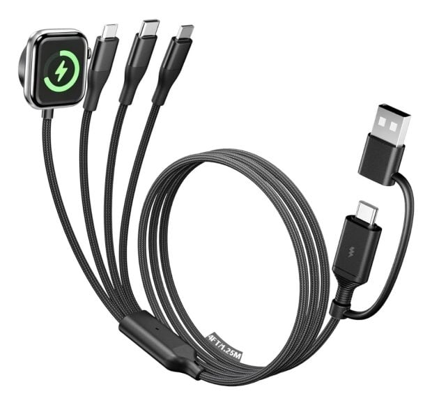 4-in-2 Splitter Multi-Charging Cable only $4.19!