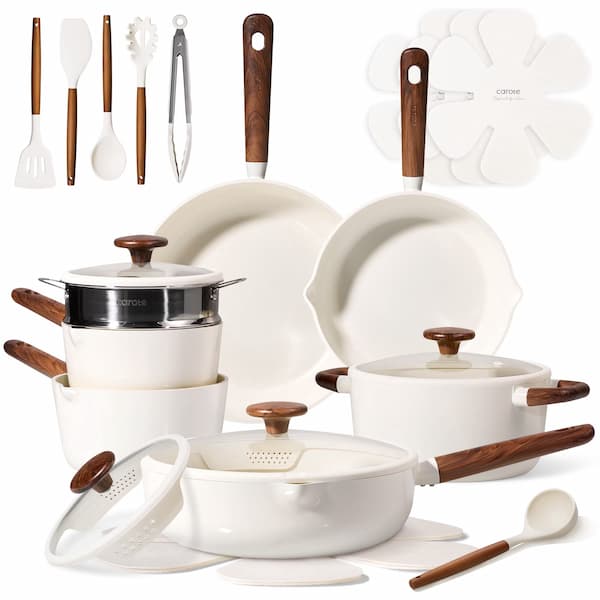 Carote 22-Piece Pots and Pans Set, Ceramic Nonstick Cookware Set