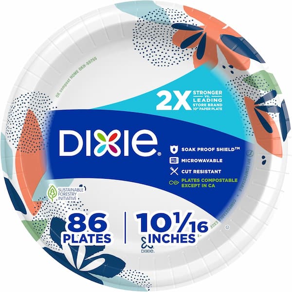 Dixie Large Paper Plates (86 Count) only $5.99 shipped!