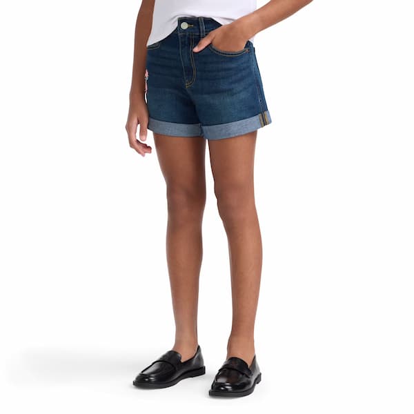 Levi Strauss Signature Girls High Rise Mom Denim Shorts deal