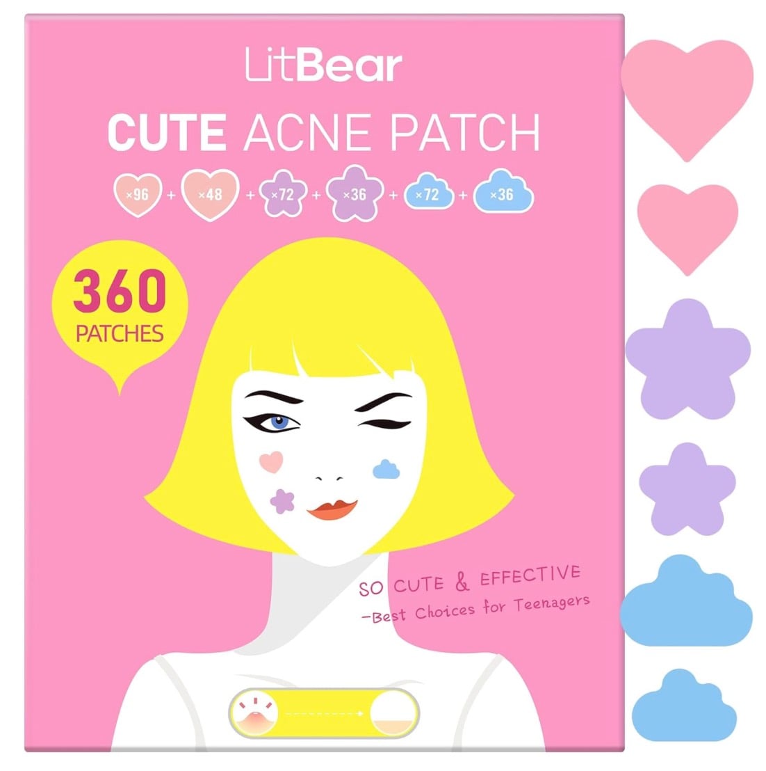 LitBear Pimple Patches for Face (360 count) only .59 shipped!