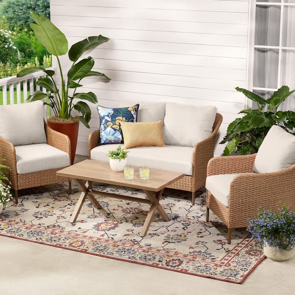 Mainstays Chelsea Outdoor Patio Steel 4-Pieces Deeping Seating Set