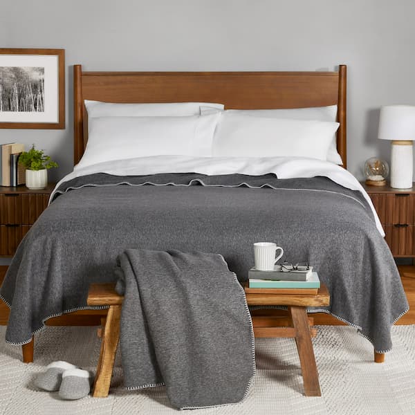 Mainstays Super Soft Greystone Fleece Bed Blanket, King