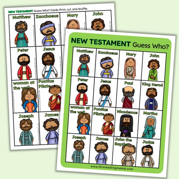 Free Printable New Testament Guess Who Game