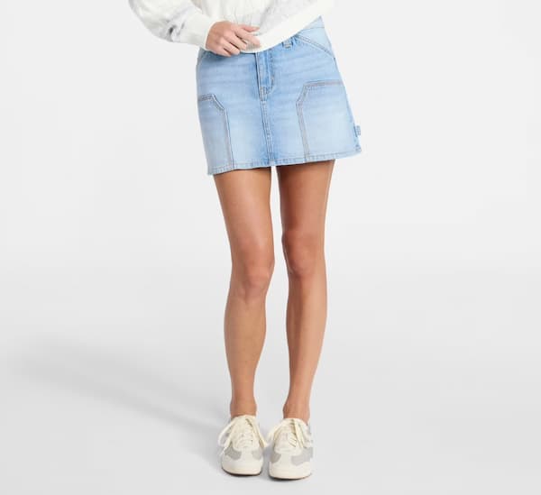 No Boundaries Denim Carpenter Micro Mini Skirt