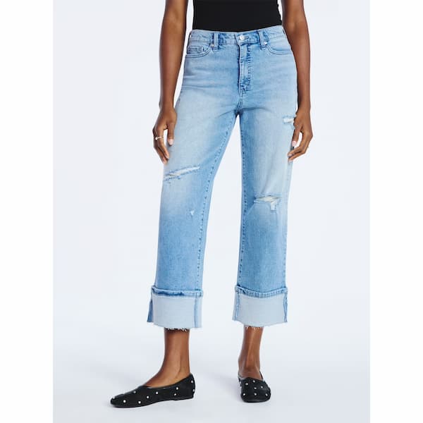 Scoop Women's and Women's Plus Benton Cuffed Ankle Jeans