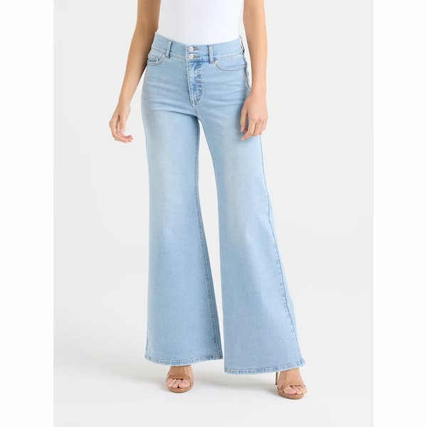 Sofia by Sofia Vergara Women's and Women's Plus Margot Wide Leg High Rise Jeans