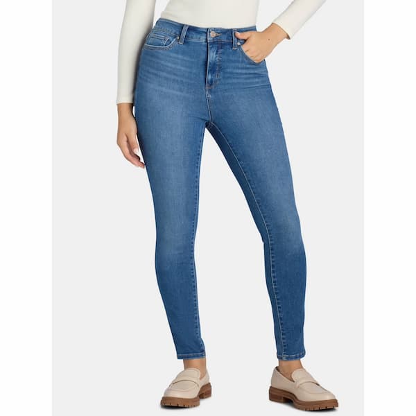 Time and Tru Women's High Rise Skinny Jeans