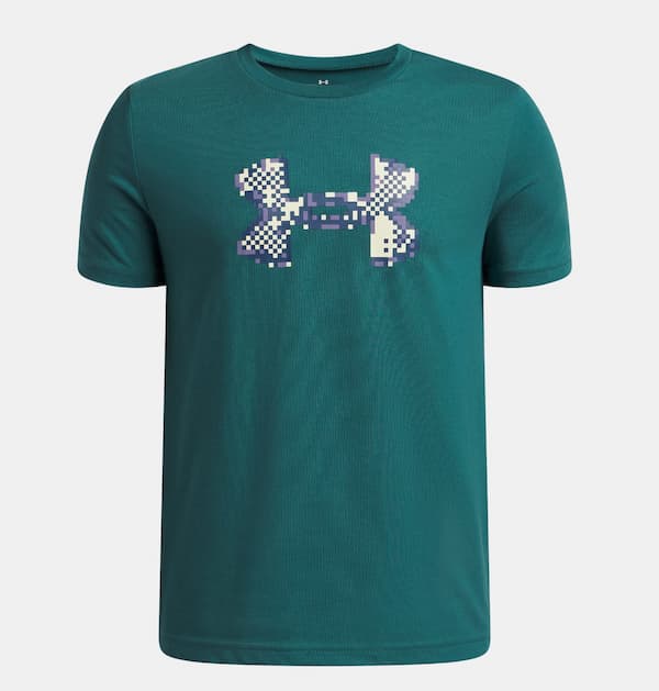 UA Pixel Logo Boys' Short Sleeve Tee