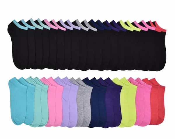 Wonder Nation Girls No Show Socks, 20-Pack deal