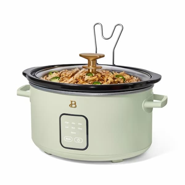 Beautiful 4Qt Slow Cooker with Touch-Activated Display, Sage Green by Drew Barrymore deal