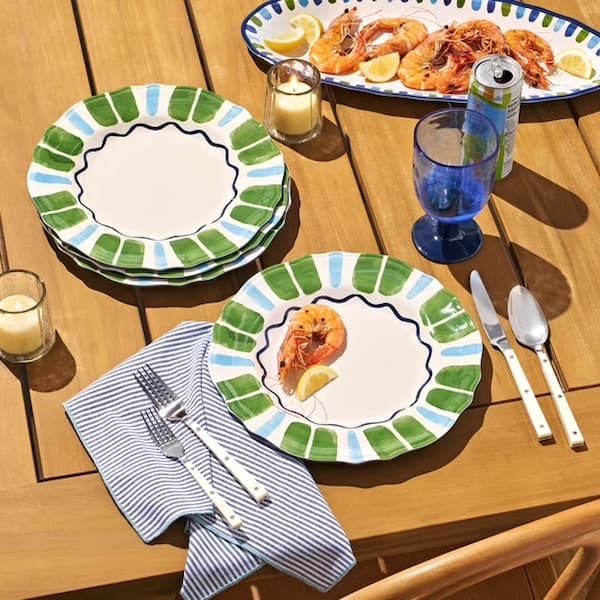 Beautiful by Drew Barrymore 4-Piece Bamboo Melamine 11-Inch Dinner Plate Set deal