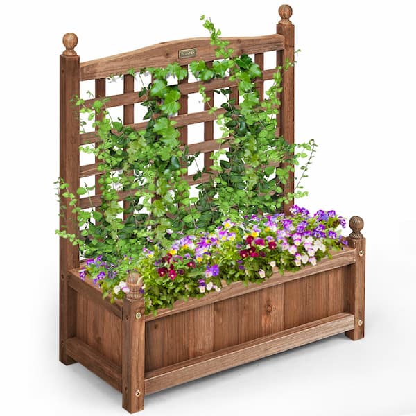 *HOT* Wood Planter Box with Trellis only $39.99 shipped!