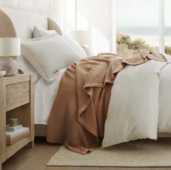 Cotton Waffle Weave Bed Blanket deal