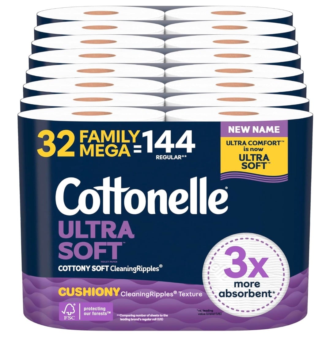 Cottonelle Toilet Paper, 32 Family Mega Rolls only $18.09 shipped! {Prime Day Deal}