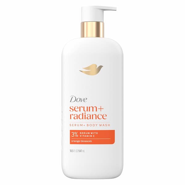 Dove Serum + Radiance Exfoliating Body Wash-Angebot