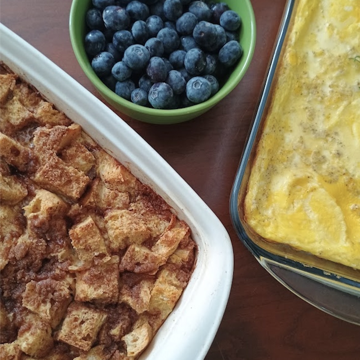 French Toast Casserole and Baked Scrambled Eggs French Toast Casserole and Baked Scrambled Eggs