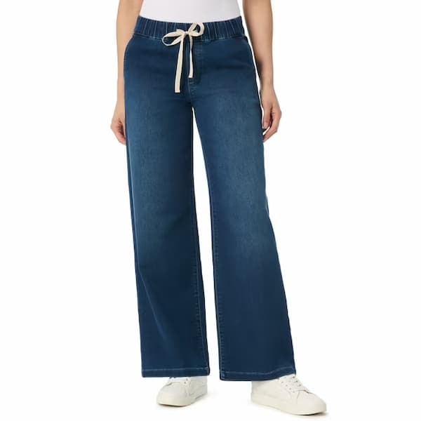 Gloria Vanderbilt Swan Series Women's Drawstring Wide Leg Jeans deal