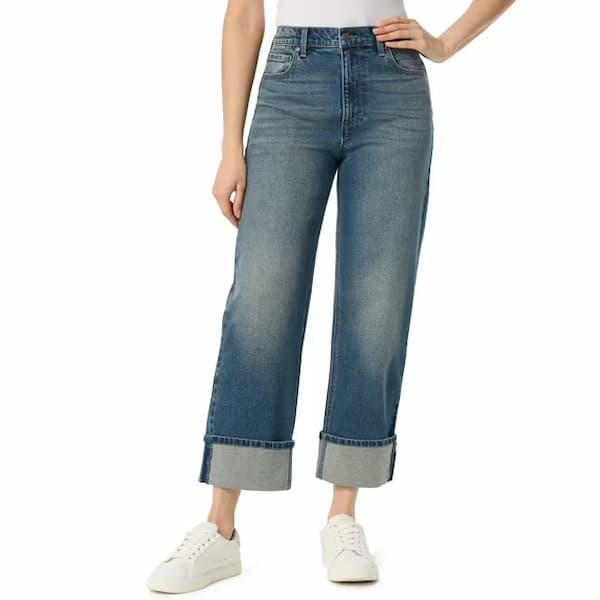 Gloria Vanderbilt Swan Series Women's High Rise Cuff 5 Pocket Jeans deal