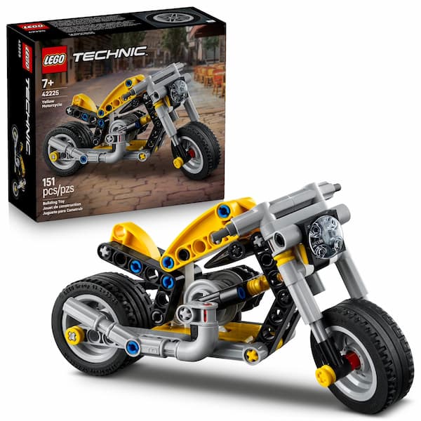LEGO Technic Yellow Motorcycle Toy 