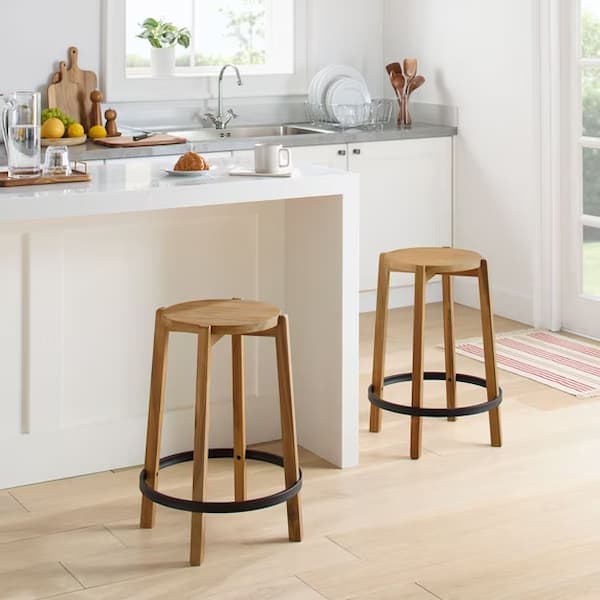 Mainstays 24″ Modern Wood Counter Stools, 2-Pack, only $47.93 shipped, plus more!
