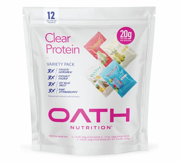 *RARE* Oath Clear Protein Powder Variety Pack, 12-Count only $24.93 shipped, plus more!