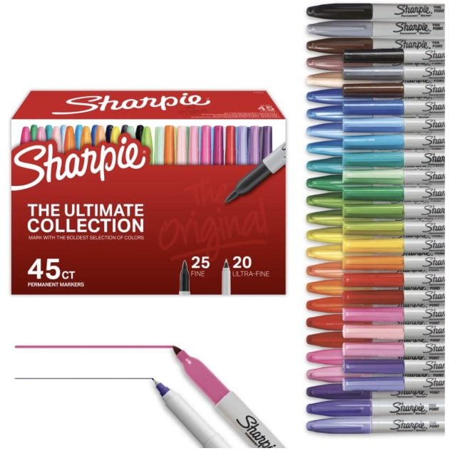 Sharpie Permanent Markers, 45 Count only $20!