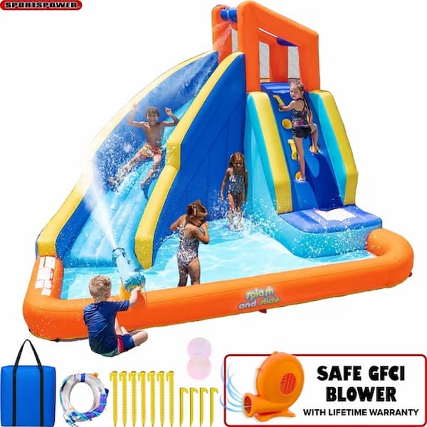 Sportspower Big Wave II Inflatable Water Slide with Climbing Wall & Splash Pool only $189.99 shipped!