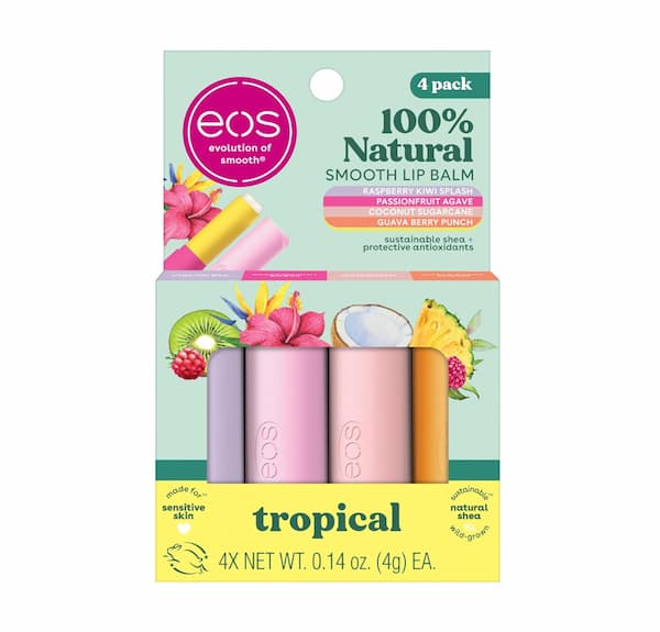 eos 100% Natural Lip Balms Tropical 4-Pack