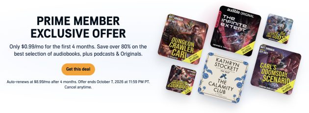 *HOT* Four Months of Audible just $0.99/month!