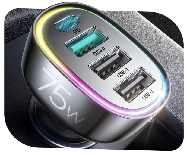 *HOT* 75W Car Charger USB C only $7.99!