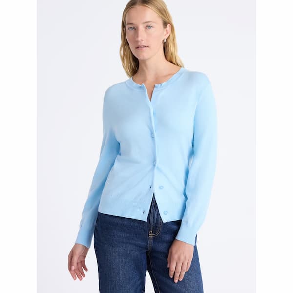 Free Assembly Women's Classic Cozy Yarn Cardigan Sweater deal