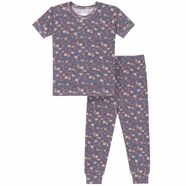 Modern Moments by Gerber Gender Neutral Viscose Short Sleeve Pajama Set