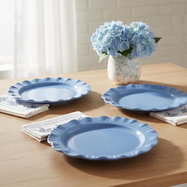My Texas House Ruffled-Edged Stoneware Plates