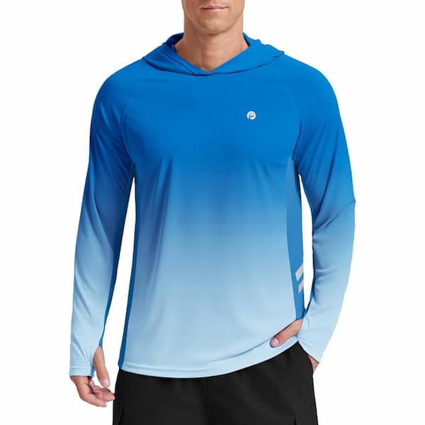 Pinspark UPF 50+ Long-Sleeve Sun Shirt Hoodie for Men deal