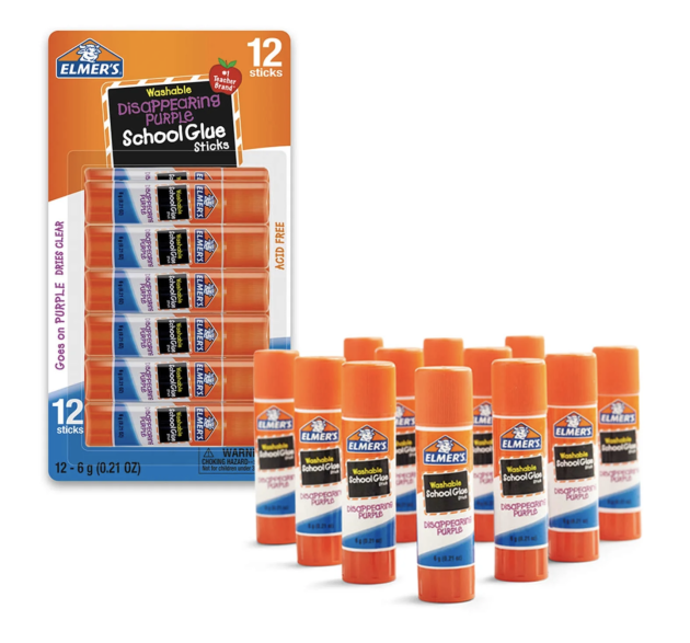 Elmer’s Disappearing Purple Glue Sticks (12 Count) just $3.47 at Walmart!
