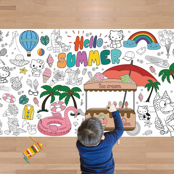 Summer Giant Coloring Poster/Tablecloth only $2.99!