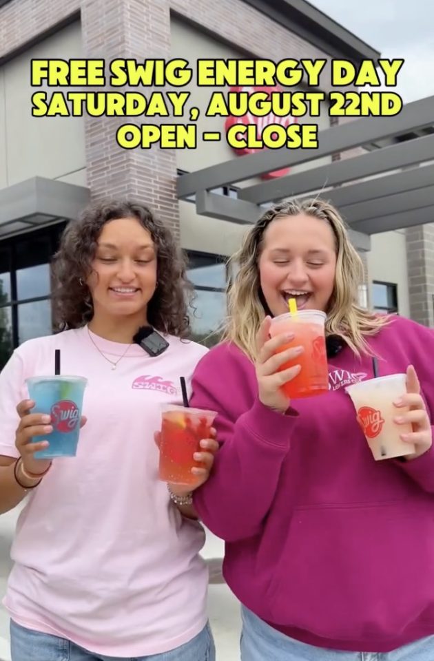 Swig: FREE Swig Energy Drink on August 22nd!
