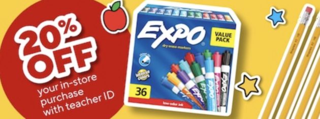 Staples 20% off Teacher Discount