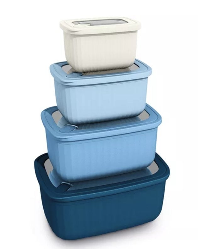 Art & Cook 8-Piece Rectangle Bowl Set with Lids only $11.20!