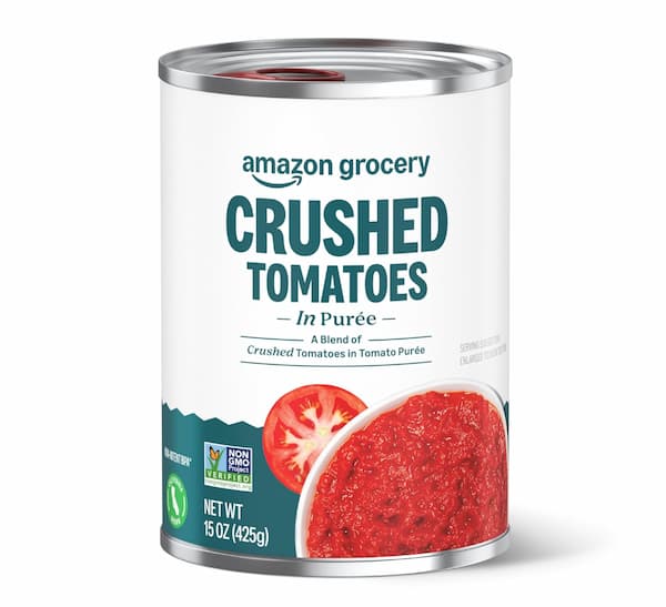Amazon Grocery, Crushed Tomatoes in Purée, 15 Oz