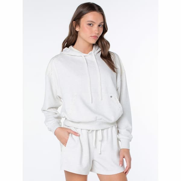 Celebrity Pink Women's and Women's Plus Lace Trim Hoodie Sweatshirt
