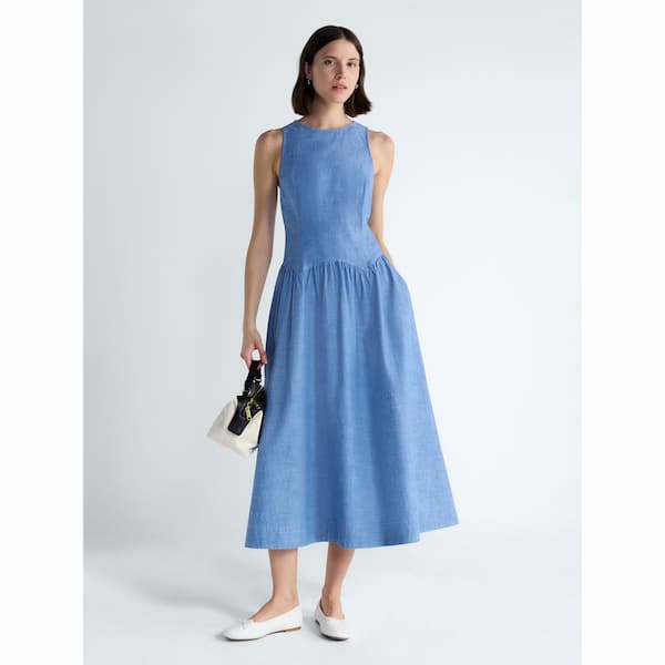 Free Assembly Women’s and Women's Plus Sleeveless Cotton Racer Back Maxi Dress