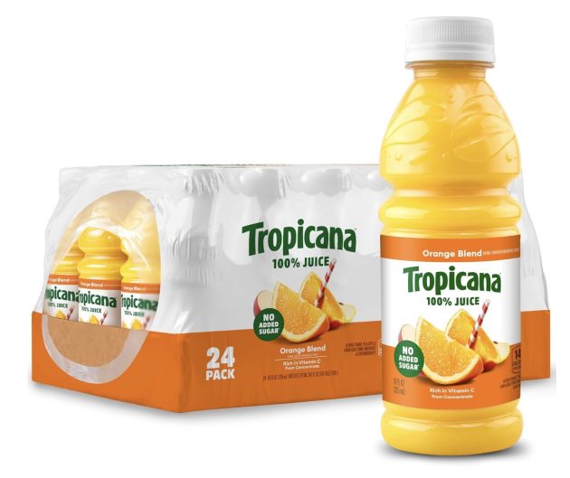 Tropicana 100% Juice Orange Blend (Pack of 24) only $12.66 shipped!