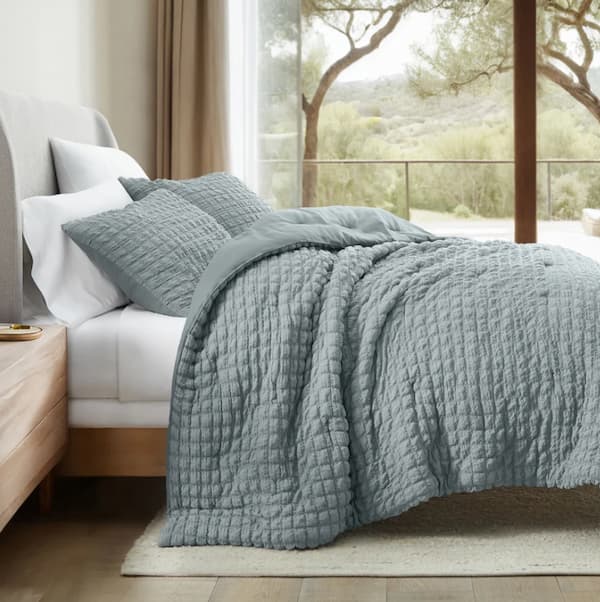 Seersucker Box Textured Down-Alternative Comforter Set deal