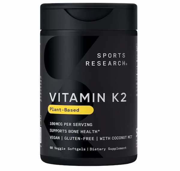 Sports Research Vitamin K2 Plantgels, 60 Count for only $9.69 shipped!